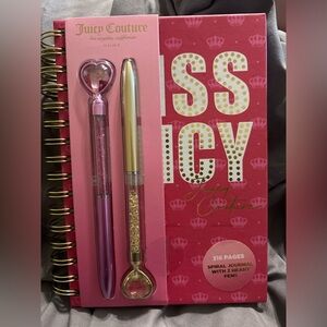 Juicy Couture Pink and Gold Journal Set NEW